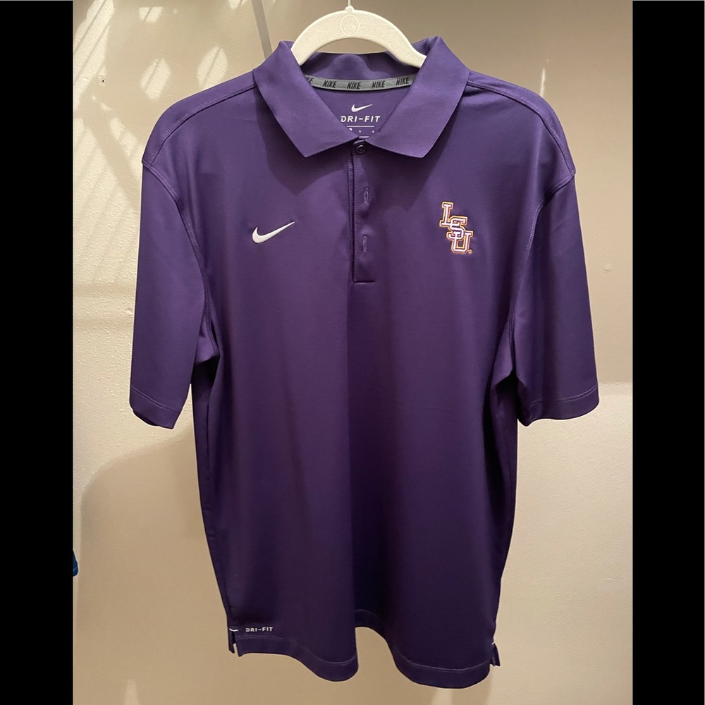 Mens LSU Nike dry fit polo
